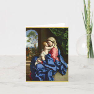 Cartes Pour Fêtes Annuelles La Vierge et l'Enfant de Sassoferrato Hol