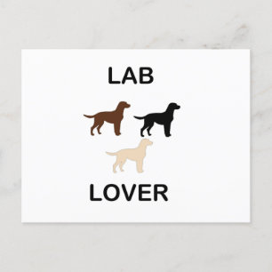 Cartes Pour Fêtes Annuelles Lab Lover toutes les couleurs silhouettes