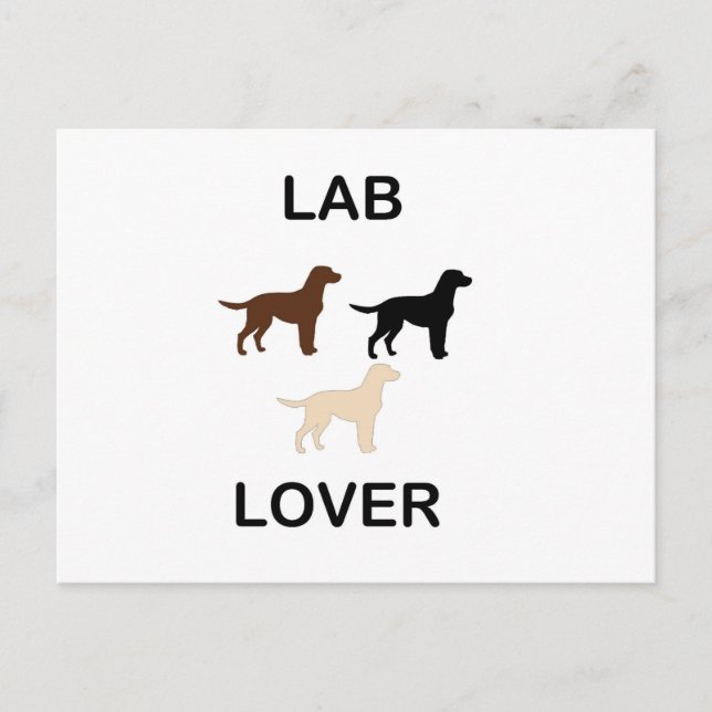 Cartes Pour Fêtes Annuelles Lab Lover toutes les couleurs silhouettes (Devant)