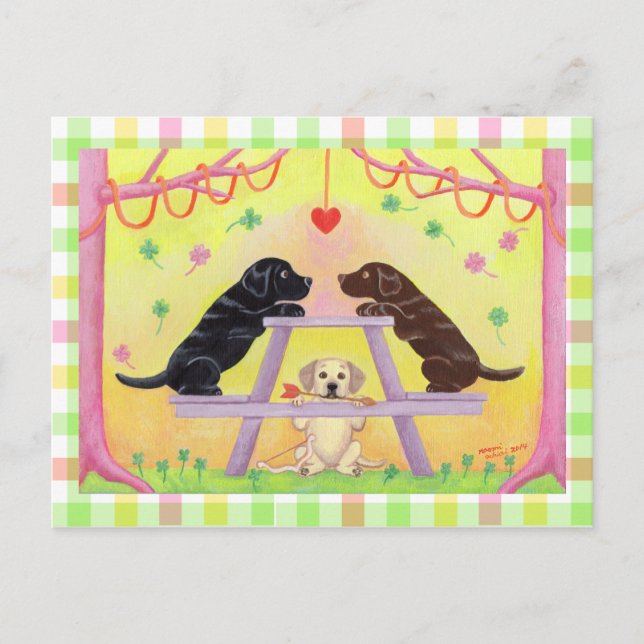 Cartes Pour Fêtes Annuelles Lab Romance Valentine (Devant)