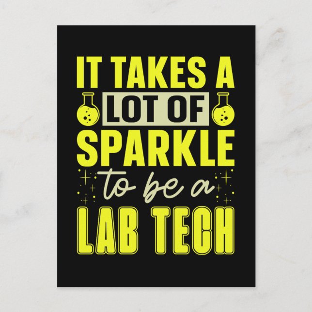 Cartes Pour Fêtes Annuelles Lab Tech Il Faut Beaucoup De Technicien De Laborat (Devant)