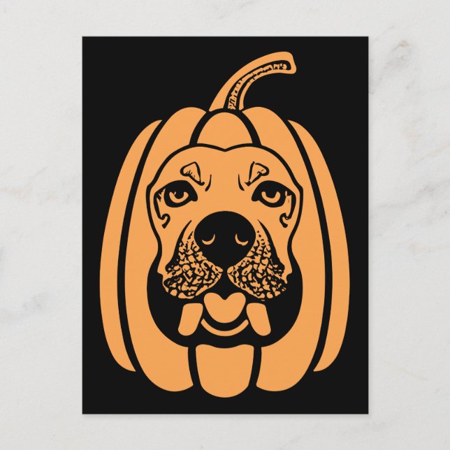 Cartes Pour Fêtes Annuelles Labkin Chien Citrouille gravité tombe halloween sn (Devant)