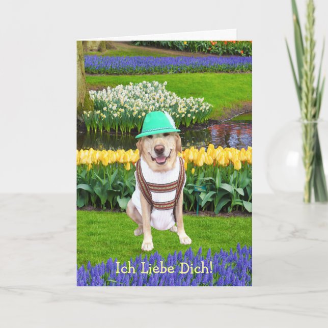 Cartes Pour Fêtes Annuelles Laboratoire allemand Valentine (Devant)