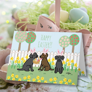Cartes Pour Fêtes Annuelles Laboratoire de chocolat et Black Labs Jardin de la