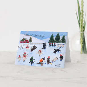 Cartes Pour Fêtes Annuelles Laboratoires de patinage sur glace de Noël