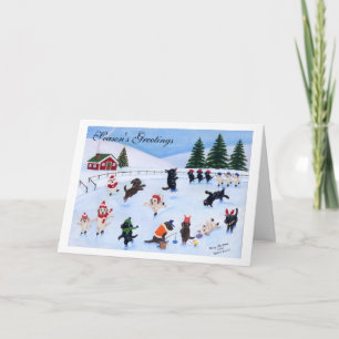 Cartes Pour Fêtes Annuelles Laboratoires de patinage sur glace de Noël