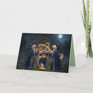 Cartes Pour Fêtes Annuelles Labradoodle Witch Halloween Card