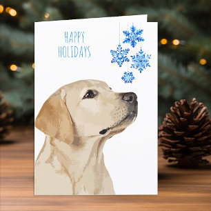 Cartes Pour Fêtes Annuelles Labrador Christmas Card Yellow Labrador