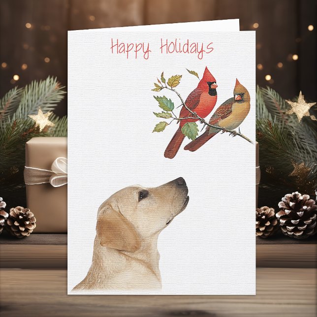 Cartes Pour Fêtes Annuelles Labrador Christmas Card Yellow Labrador (Créateur téléchargé)