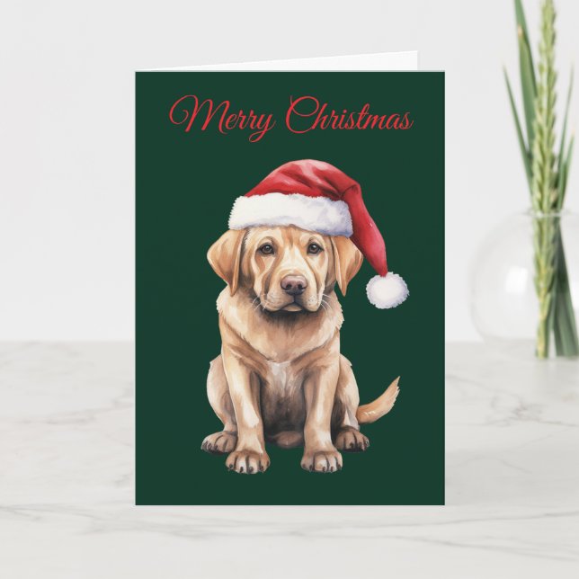 Cartes Pour Fêtes Annuelles Labrador de Noël (Devant)