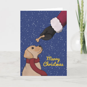 Cartes Pour Fêtes Annuelles Labrador Golden Retriever Chien Noël