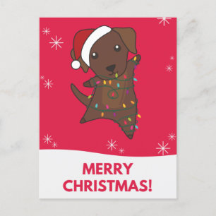 Cartes Pour Fêtes Annuelles Labrador Noël Neige Hiver Animaux Chiens Vacances