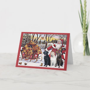 Cartes Pour Fêtes Annuelles Labrador Retriever Christmas Card Père Noël Bears1