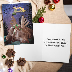 Cartes Pour Fêtes Annuelles Labrador Retriever dans les friandises pour chiens