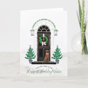 Cartes Pour Fêtes Annuelles Labrador Retriever Labrador chocolat Vœux de fêtes