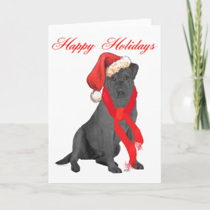 Cartes Pour Fêtes Annuelles Labrador Retriever noir de Noël