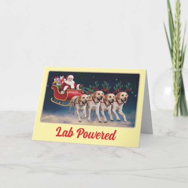 Cartes Pour Fêtes Annuelles Labrador Retriever Renne (Devant)