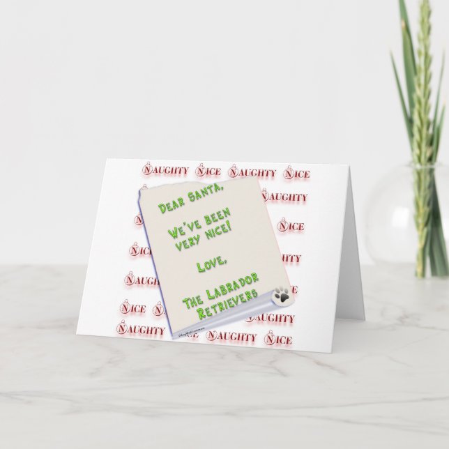 Cartes Pour Fêtes Annuelles LabradorpluralNice (Devant)