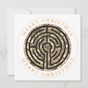 Cartes Pour Fêtes Annuelles LABYRINTH V Carré Appartement de Noël