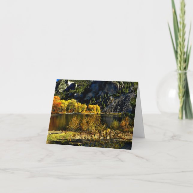 Cartes Pour Fêtes Annuelles Lac d'automne (Devant)
