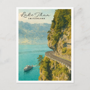 Cartes Pour Fêtes Annuelles Lac de Thoune, Suisse Montagne sereine