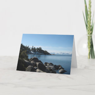 Cartes Pour Fêtes Annuelles Lac pittoresque Tahoe Montagnes couvertes de neige