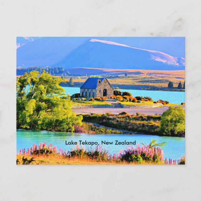 Cartes Pour Fêtes Annuelles Lac Tekapo, Nouvelle-Zélande (Devant)
