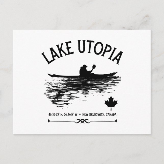 Cartes Pour Fêtes Annuelles Lac Utopia Nouveau-Brunswick Lacs du Canada - Kaya (Devant)