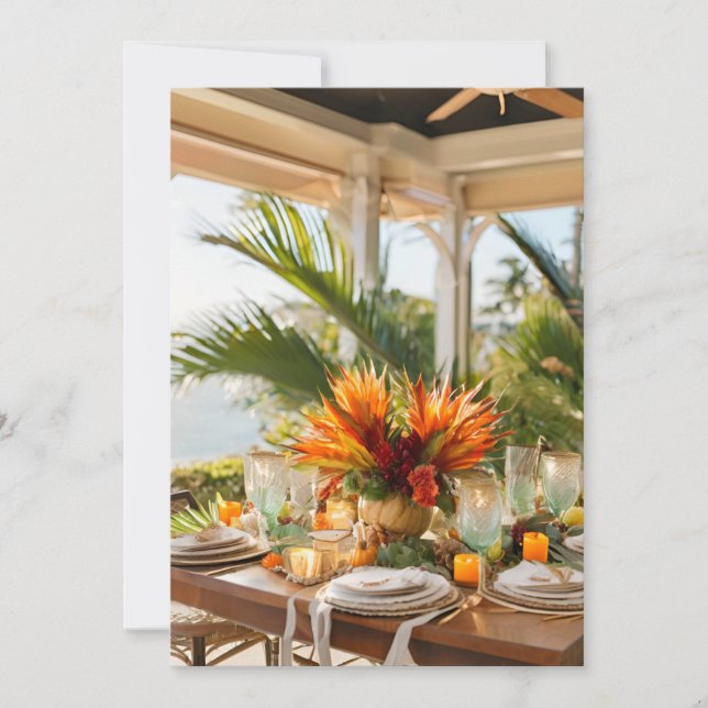 Cartes Pour Fêtes Annuelles L'action de grâce dans les tropiques (Devant)