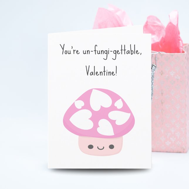 Cartes Pour Fêtes Annuelles L'adorable champignons Kawaii Valentine's (Créateur téléchargé)
