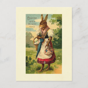 Cartes Pour Fêtes Annuelles Lady Bunny apporte la joie de Pâques