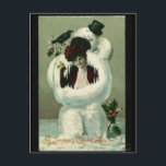 Cartes Pour Fêtes Annuelles Lady et Snowman<br><div class="desc">Une femme étrangement placée dans un bonhomme de neige sur une carte de Noël. Qu'est-ce qui ne doit pas aimer ?</div>