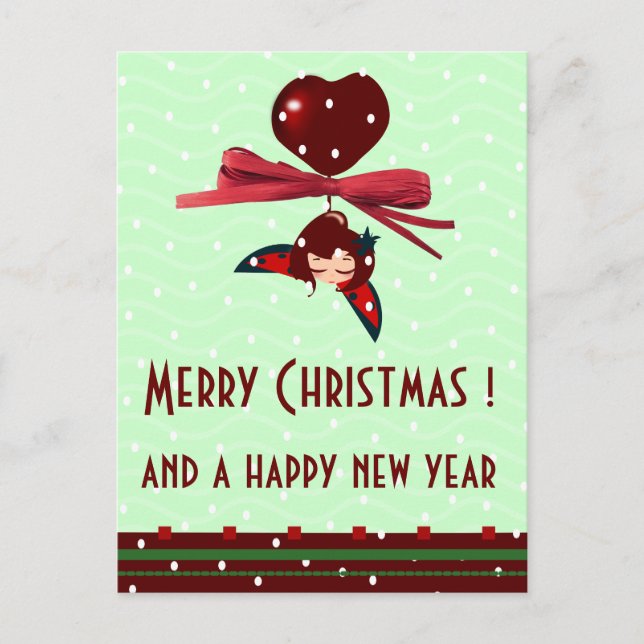 Cartes Pour Fêtes Annuelles ladybug kawaii salutations (Devant)