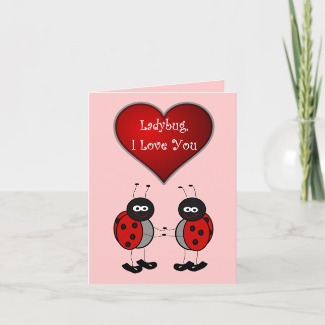 Cartes Pour Fêtes Annuelles Ladybug Love Card (Devant)