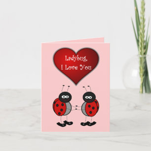 Cartes Pour Fêtes Annuelles Ladybug Love Card