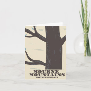 Cartes Pour Fêtes Annuelles l'affiche de voyage des montagnes de mourne