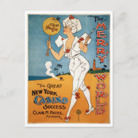 L'affiche vintage de théâtre du joyeux monde