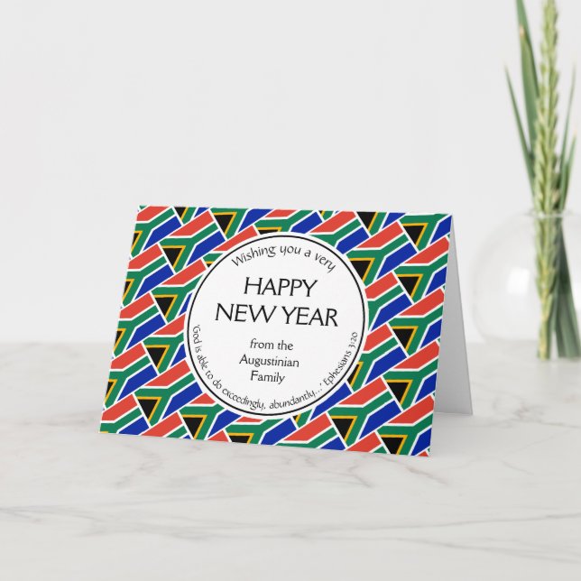 Cartes Pour Fêtes Annuelles L'AFRIQUE DU SUD chrétienne Bonne Année (Devant)