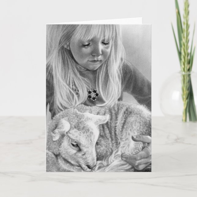 Cartes Pour Fêtes Annuelles L'Agneau de Dieu (Devant)