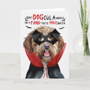 Cartes Pour Fêtes Annuelles Lagotto Romagnolo Funny Count DOGcula Halloween