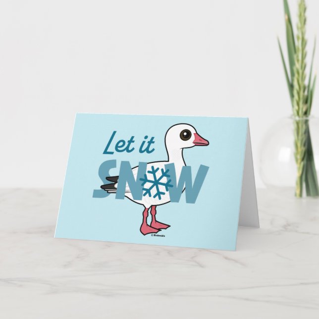 Cartes Pour Fêtes Annuelles Laisse-le neiger ! (Devant)