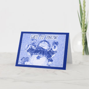 Cartes Pour Fêtes Annuelles Laisse-le neiger