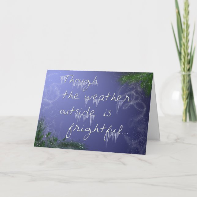 Cartes Pour Fêtes Annuelles Laisse-le neiger (Devant)