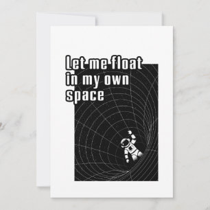 Cartes Pour Fêtes Annuelles Laisse-moi flotter dans mon propre espace