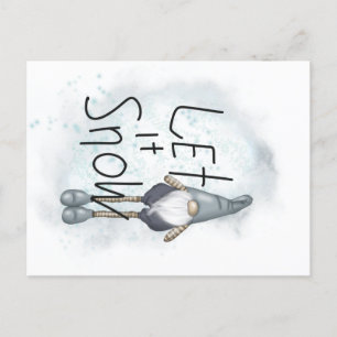 Cartes Pour Fêtes Annuelles Laisser la neige glacée hiver