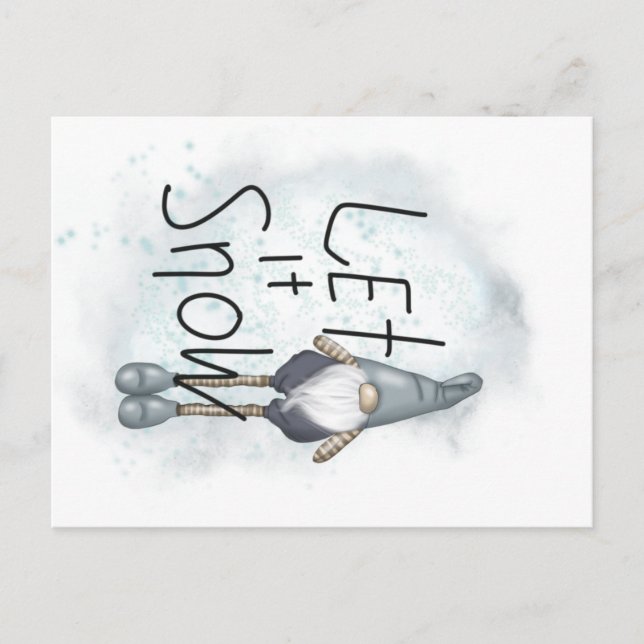 Cartes Pour Fêtes Annuelles Laisser la neige glacée hiver (Devant)