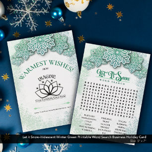 Cartes Pour Fêtes Annuelles Laisser la neige verte Printemps