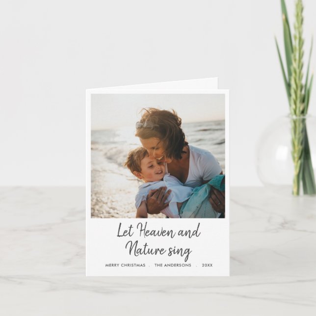 Cartes Pour Fêtes Annuelles Laisser Le Paradis Et La Nature Chanter Des Vacanc (Devant)