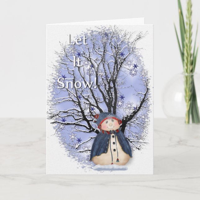 Cartes Pour Fêtes Annuelles Laisser neiger (Devant)