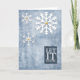 Cartes Pour Fêtes Annuelles Laisser neiger